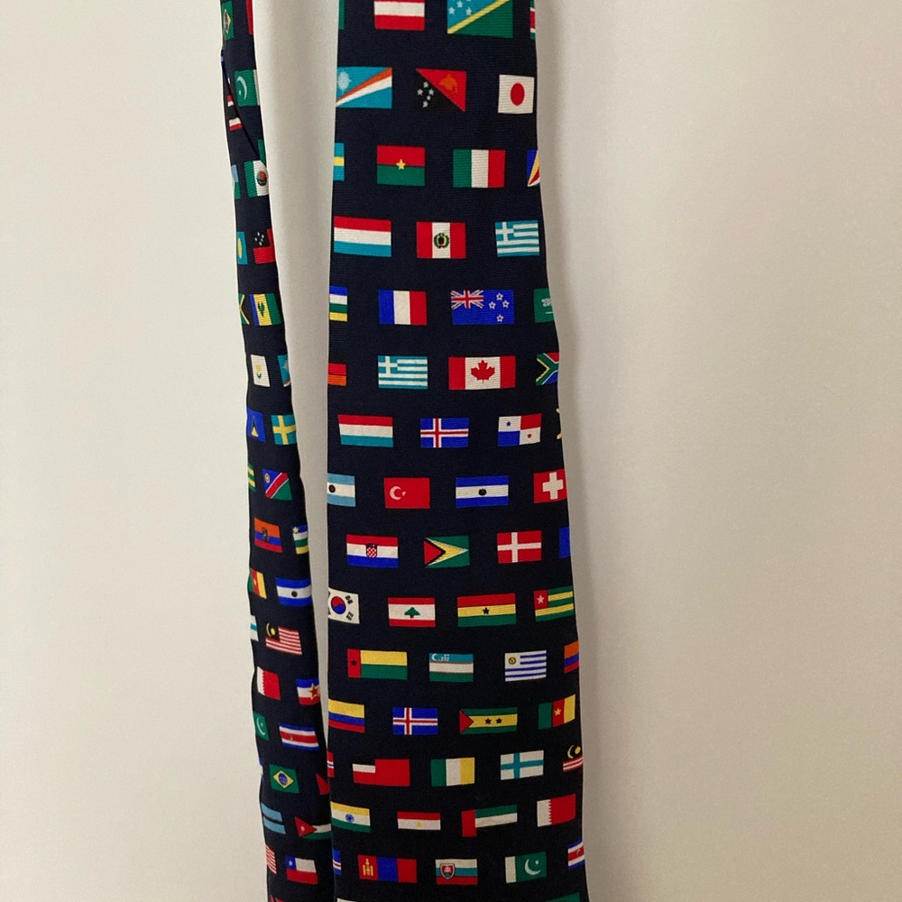 Silk Tie | flags of the world print